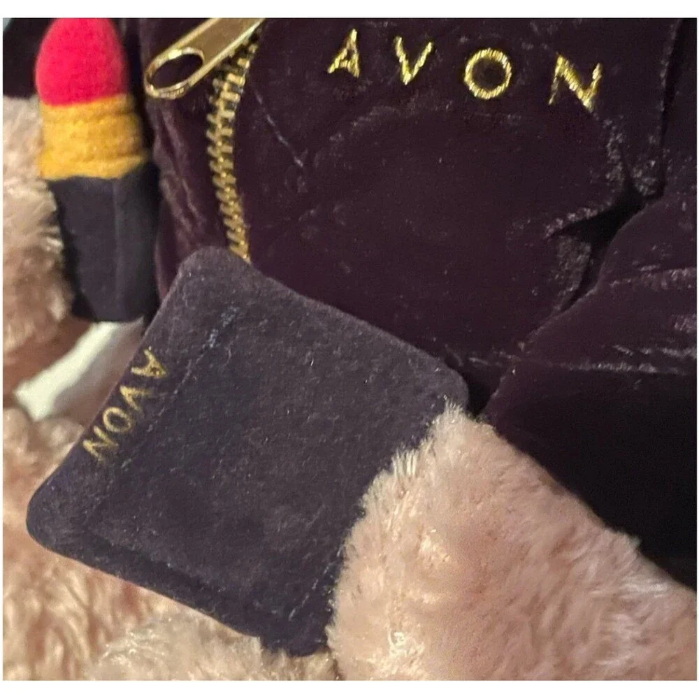 Vintage Avon Beary Beautiful Ruby Lips Lipstick Collectible Plush Bear Gift